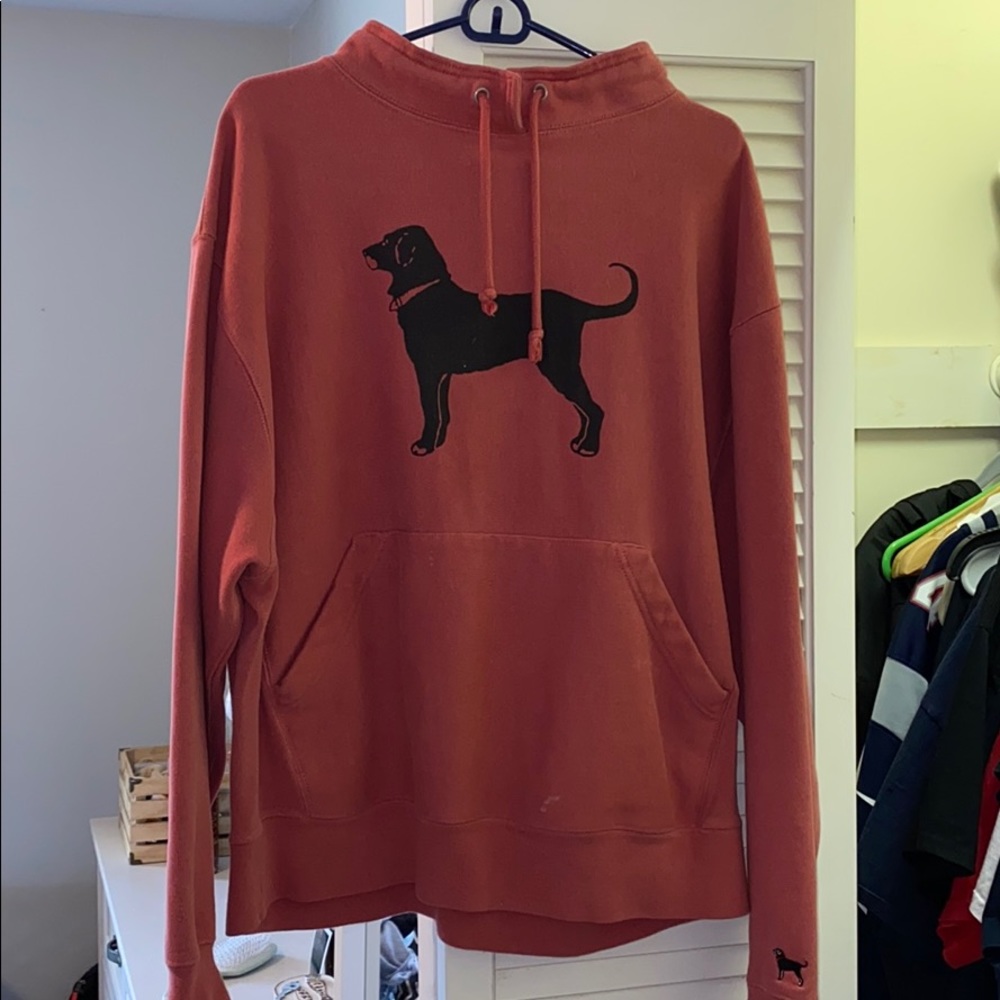 Salmon Pink Black Dog Crewneck